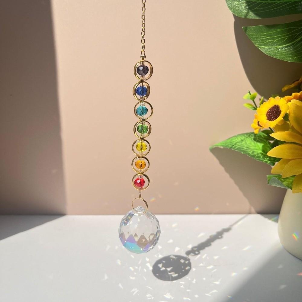New Colorful Hanging Ornaments Crystal with Hanging Chain Sun Catcher DIY Rainbow Maker Prism Home Decoration