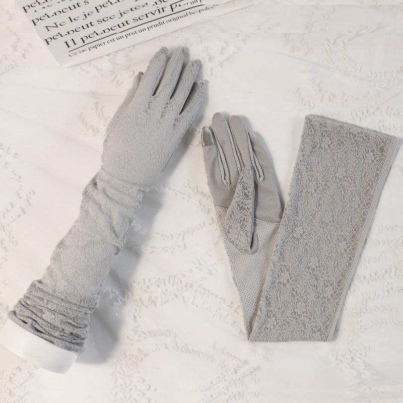 Sun Protection Gloves for Women UV Proof Summer Riding Electric Bike Ice Sleeves Integrated Hand Sleeves Loose Car Ice Silk Sleeves Sleeves