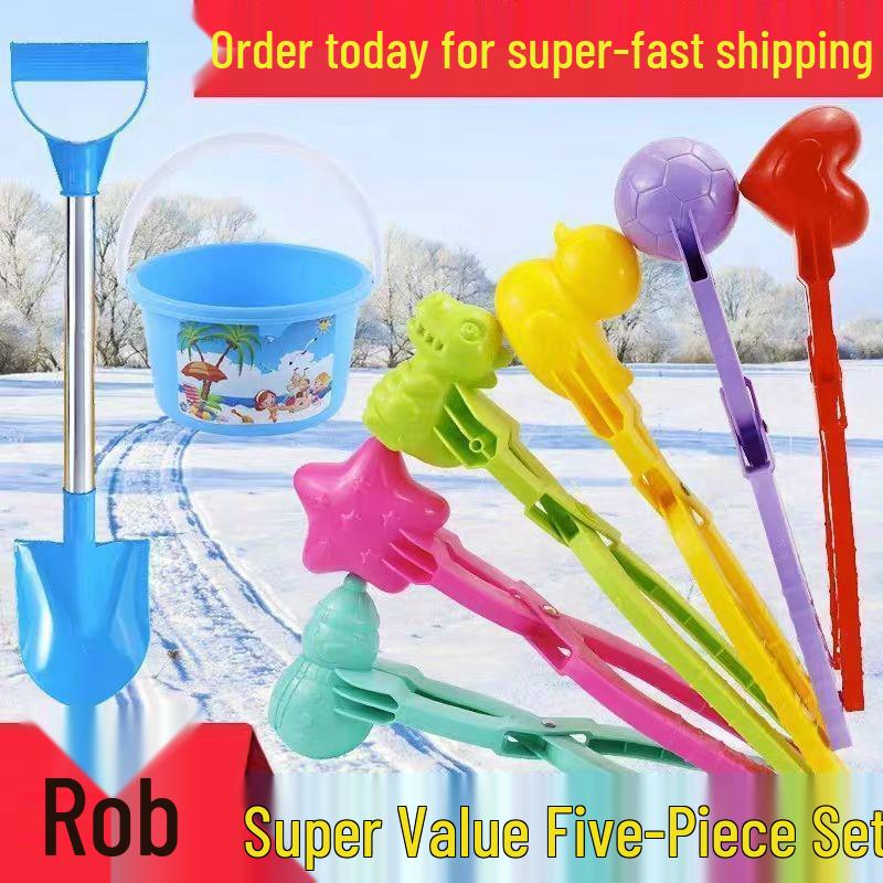 

Children s Snowball Maker: Duck & Heart-Shaped Mold for Snow Play