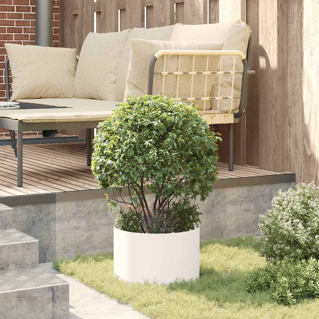 Plant Ring White 30 X 30 X 20 Cm Cold Rolled Steel