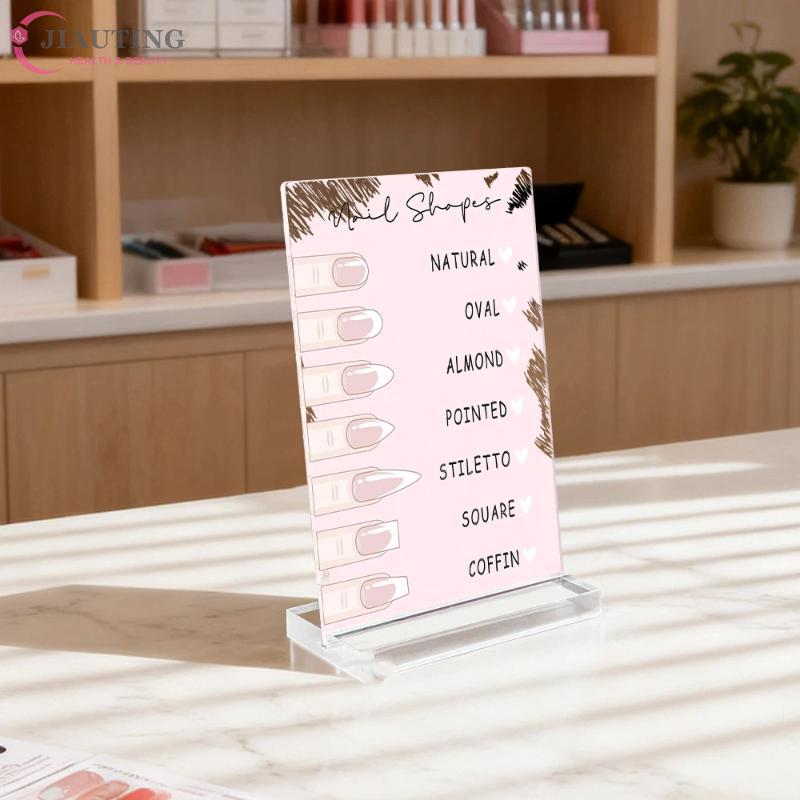 Nail Shapes Nail Tip Display Board Advice Board Acrylic Nail Shape Guide False Nail Showing Holder Nail Salon Display Counter