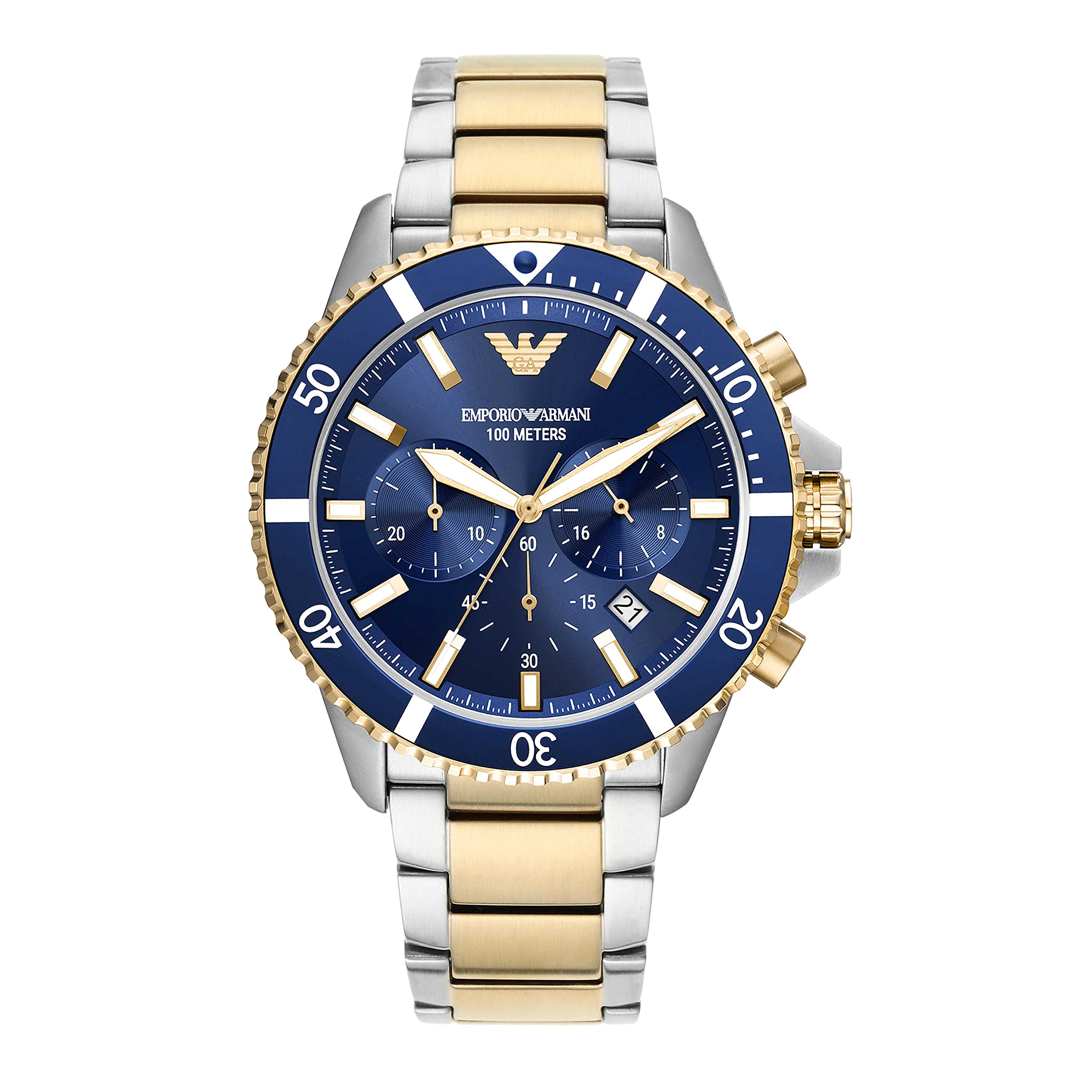 

Emporio Armani Chronograph Stainless Steel Watch Two-Tone