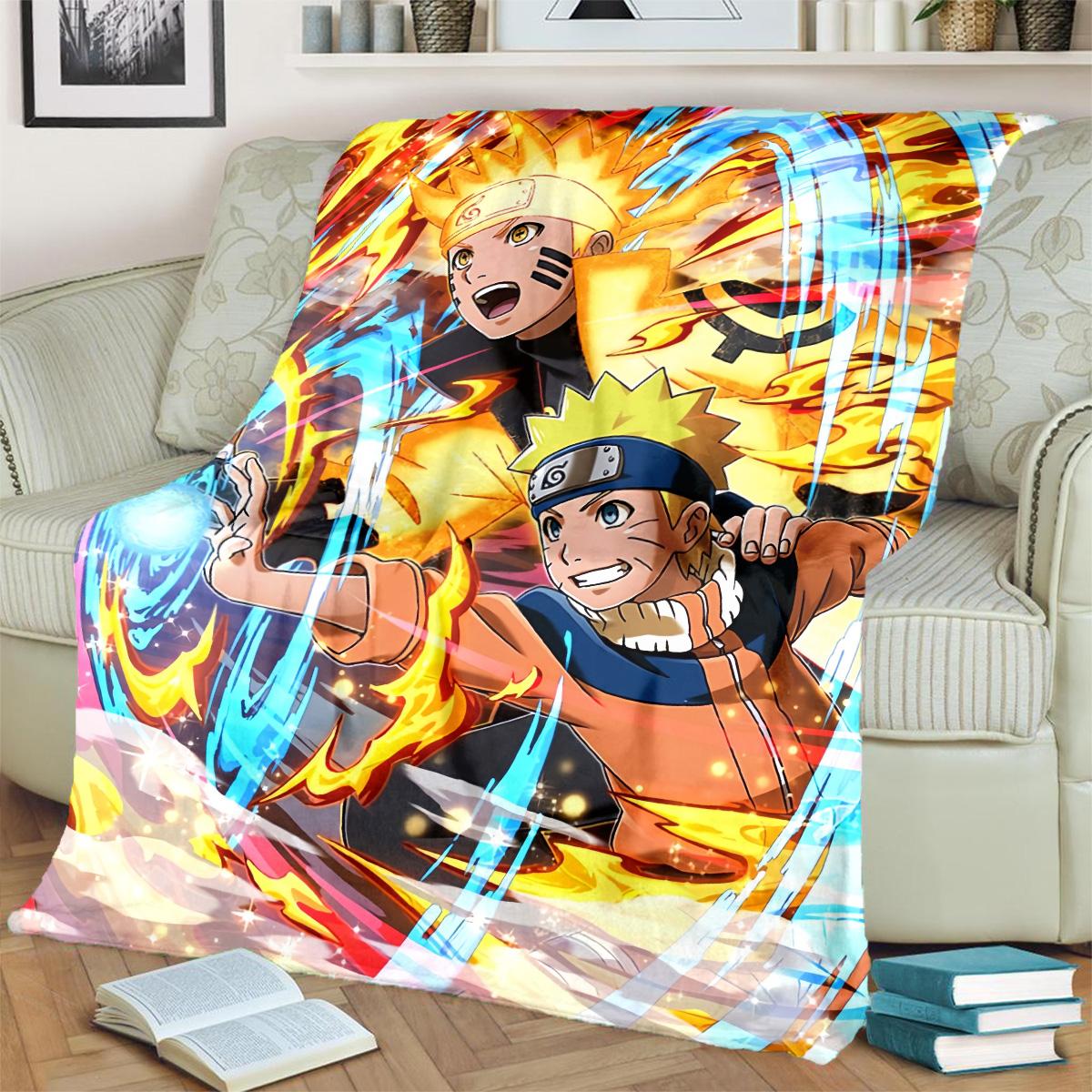 

Anime-Naruto Print Blanket Warm Comfortable Flannel Blanket for Bedrooms, Sofas, Beds, Chairs, Picnics, Travel -LXR58 75x90cm