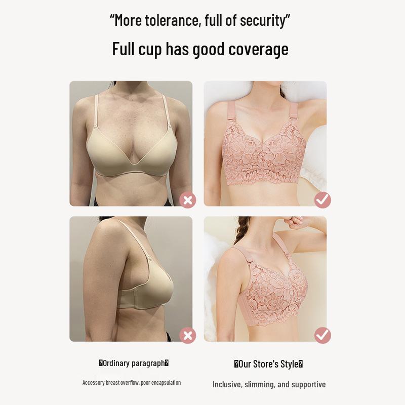 Women's Underwire Shaping Bra with Breast Adjustment, Large Cup