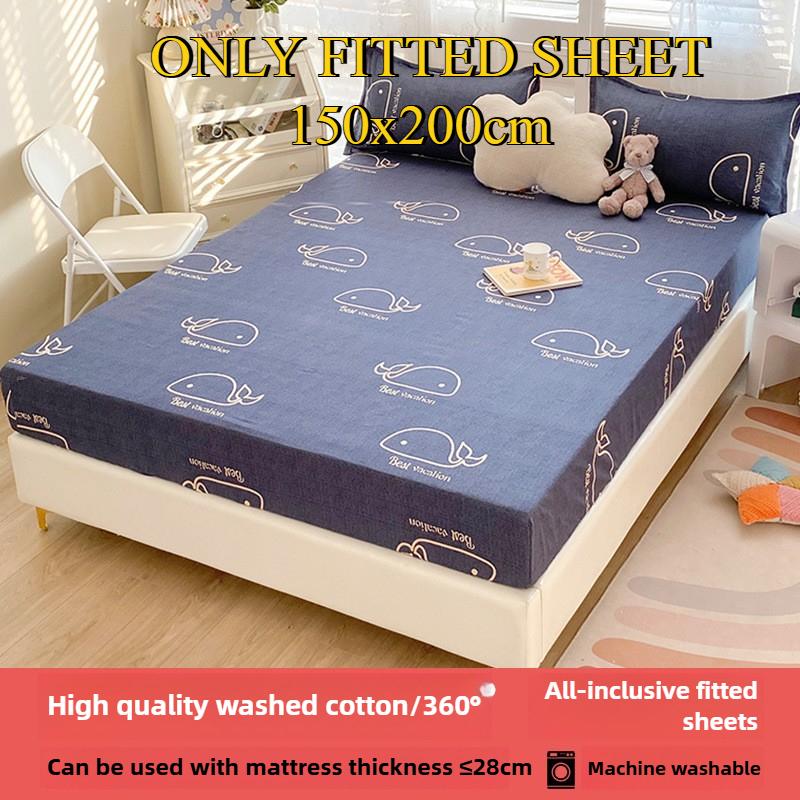 Sábana Bajera No se decolora No hace bolitas Sábana de una pieza Antideslizante Multiespecificación Ropa de Cama Cubrecama Protector