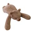 Cute lying down bear doll plush toy polar bear doll home throw pillow child sleeping soothing doll