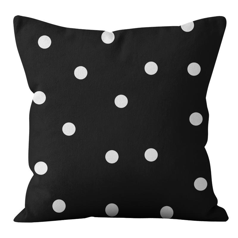 Cartoon Black and White Abstract Pattern Home Sofa Pillowcase