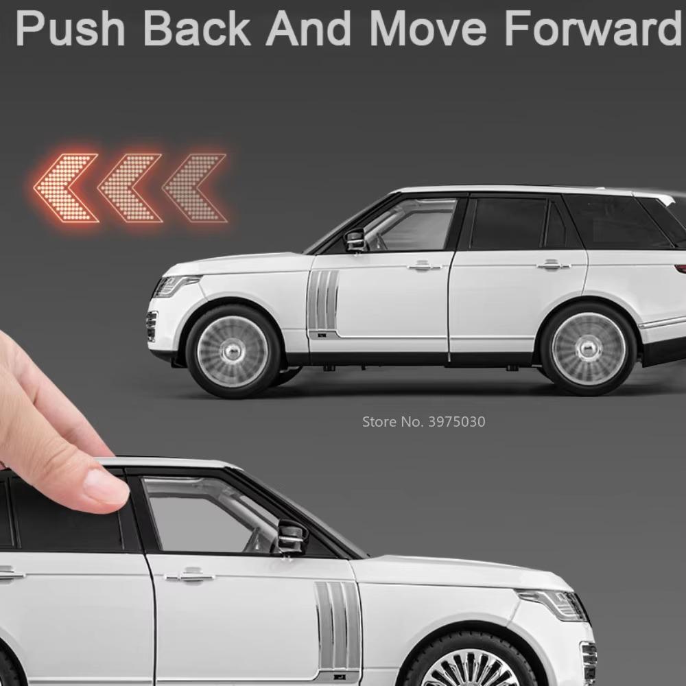 Large 1:18 Scale Range Rover Land Cruiser LC300 Toy Car Model Alloy Body Shock Absorption SUV Vehicles Models for Adults Gifts