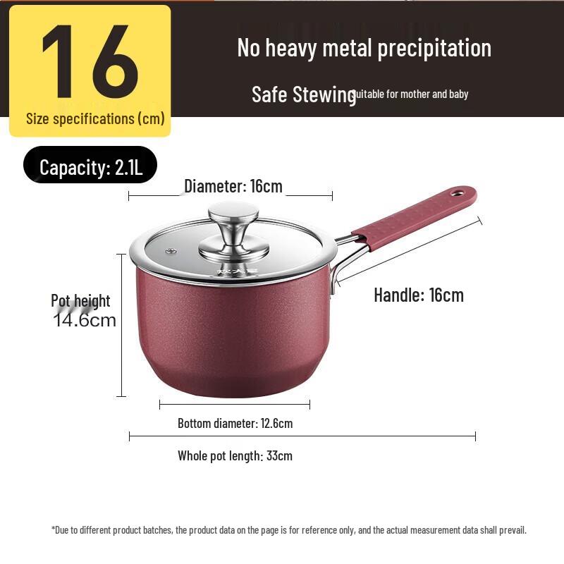 Chuidahuang Enamel Queen 16cm Non-Stick Saucepan