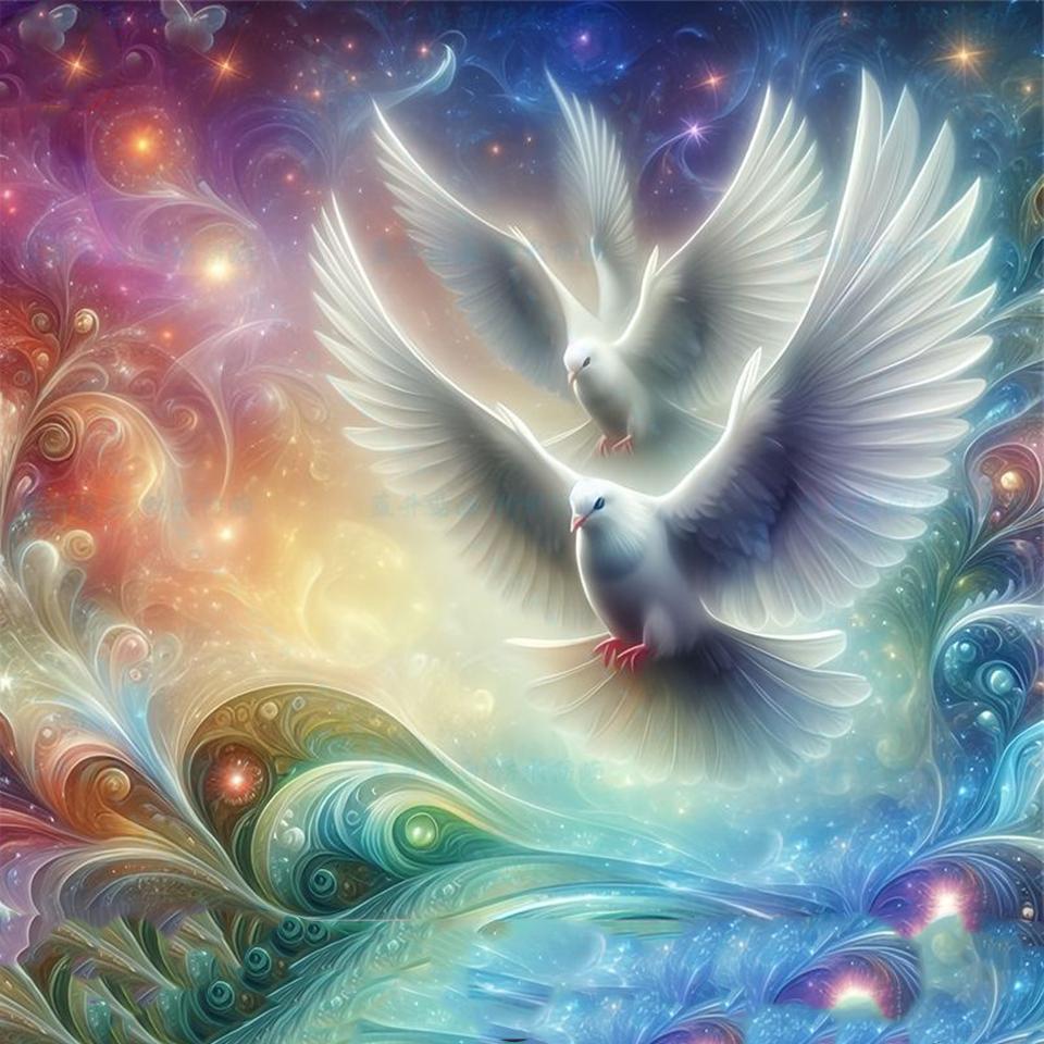 

2024 5DDIY Алмазная картина Животное Любовь Птица Пейзажная живопись Мозаика Цветы и птицы Украшения Новый продукт Украшение комнаты Full Round 20x20CM