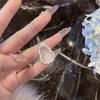 Baishi Hui Natural Chalcedony Fu Lu Gourd Necklace in s925 Sterling Silver Women's Clavicle Chain