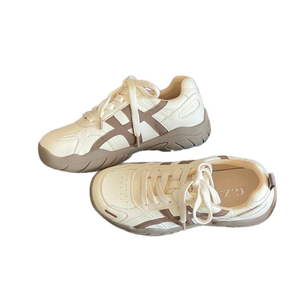 Lan Cabinet 2025 Autumn Light New Light Retro German Training Shoes Women's Versatile Casual Forrest Gump Shoes Platform Sports Shoes