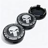 4pcs Skull Logo Emblem Badge Car Wheel Center Caps OD 58MM ID 54MM Wheels Hub Cap Rim Hubcaps Dust Cover Replace Car Accessories