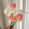 White Artificial Calla Lilies PU Fake Flower Photography Props Artificial Flower  Home Decoration