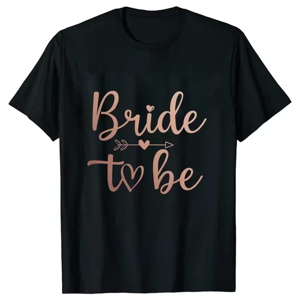 Engagement Bridal Wedding Party T-shirt Team Bride Squad Bridesmaid Tops Maid of Honour Tshirt Bachelorette Hen Party EVJF Tees