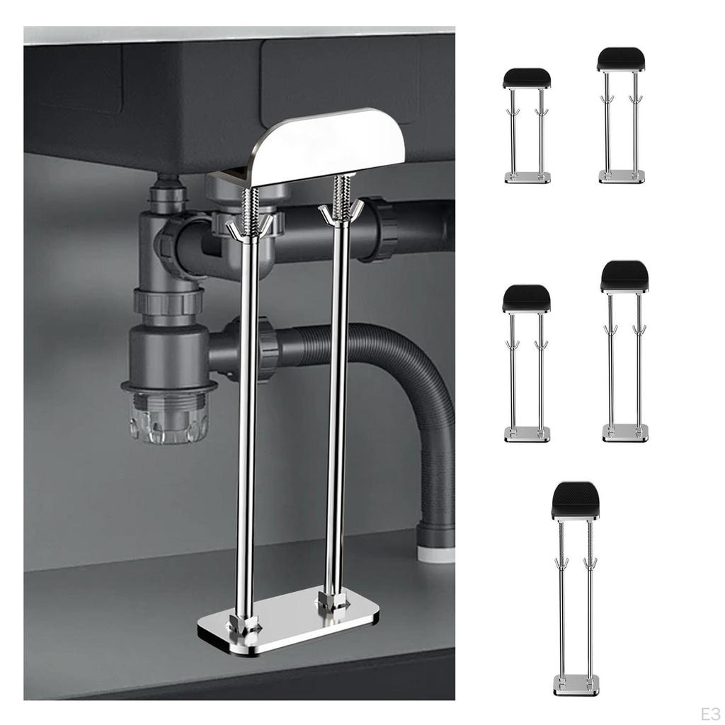 Adjustable Support Rods for Undermount Sink with Shock Absorbing Pad Kitchen And Bathroom