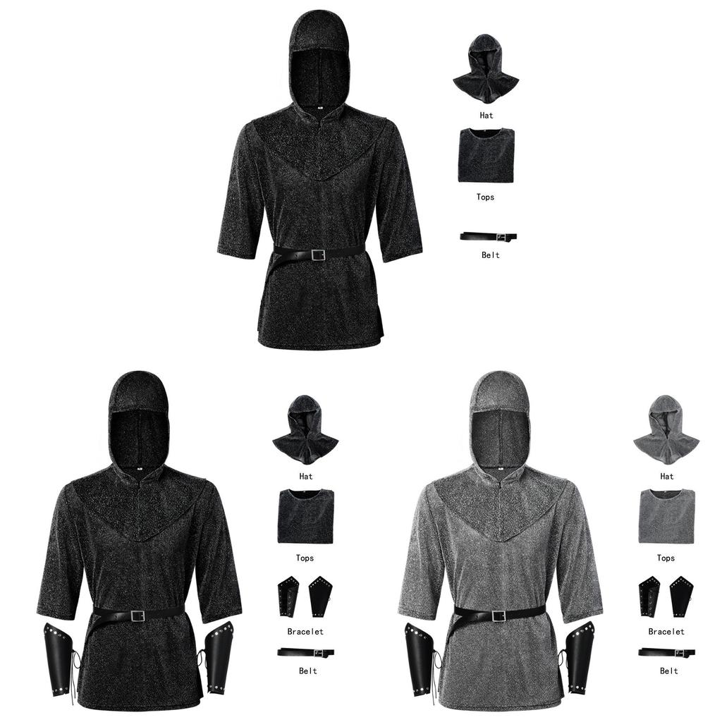 Medieval Knight Cosplay Outfit With Recycled Fiber Material For Costume Parties And Theatrical Events