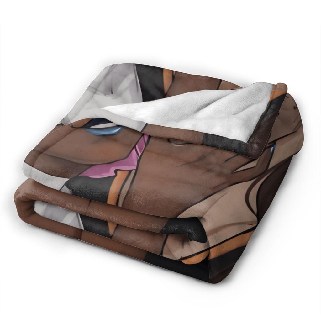 Dispatch Game Blanket  Warm Soft Graphic Plush Throw Blanket For Students Bedroom Flannel Bedspread Bed Cover