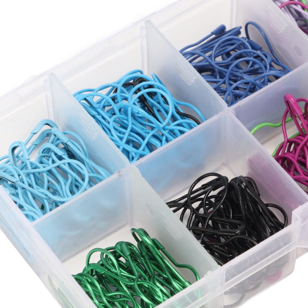 600pcs Colored Iron Crochet Stitch Markers Calabash Shape Metal Knitting Pins  For Sewing