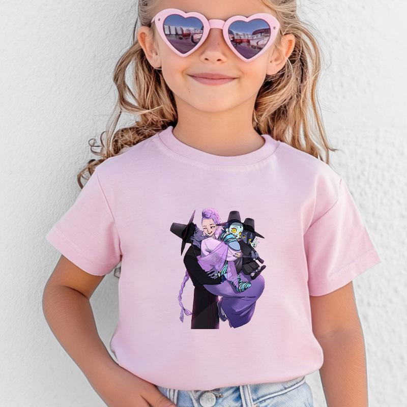 T-Shirts Girls Children's Women's Comfortable Cartoon Printed T-shirt Pure Cotton Short Sleeves Soft