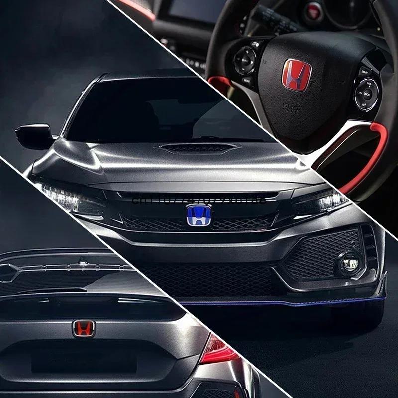 1pcs Car Front Head Hood Bonnet Emblem Rear Tail Bumper Logo For Honda Civic Fit Jazz Accord CRV HRV City Odyssey Accessories ahn256
