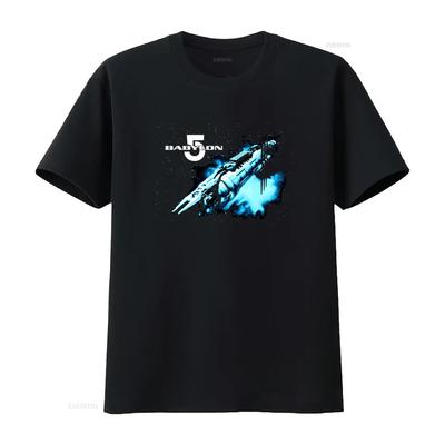 Babylon 5 Sci-Fi Vesmírná loď Design Pánské tričko Dostupné velikosti S až 3XL vintage Prané Všestranná móda Pohodlné homme