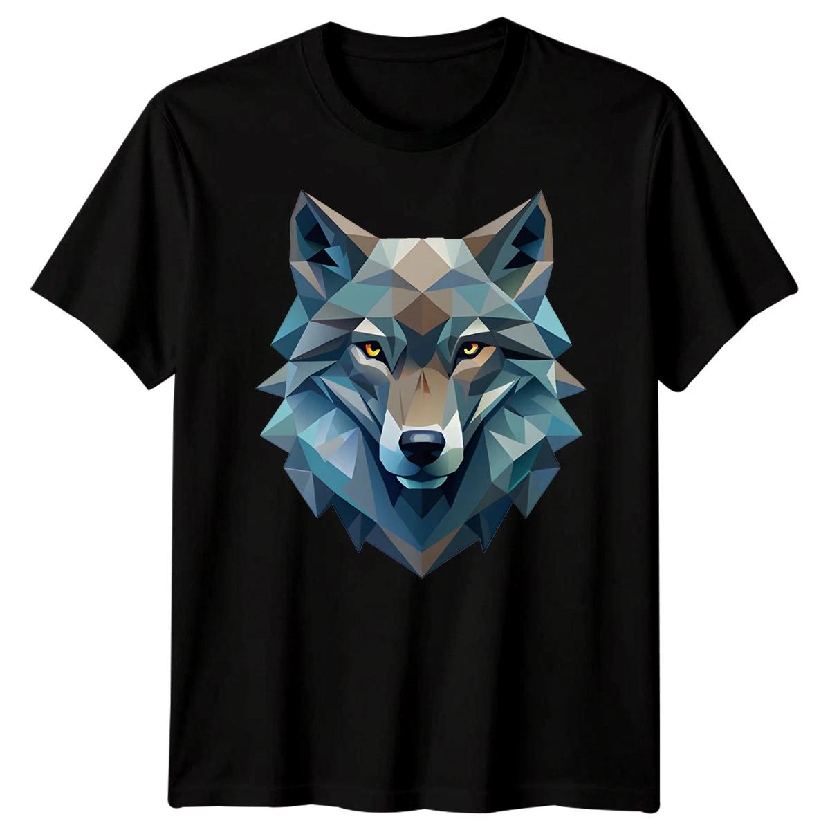 

Wolf Geometric Wolves Animals Mens TTshirt Polygonal Design L