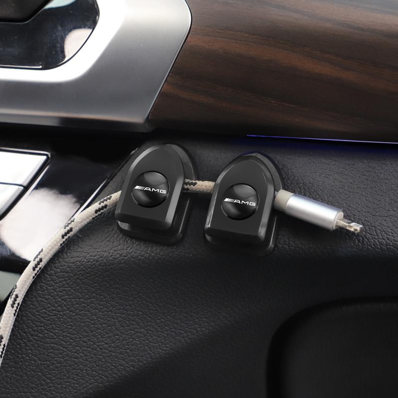 NRZV5 For Mercedes Benz AMG Car Hook Portable Mini Hook-An invisibl Storage interior Accessories Car Decal W214 W205 W204 W206 W213