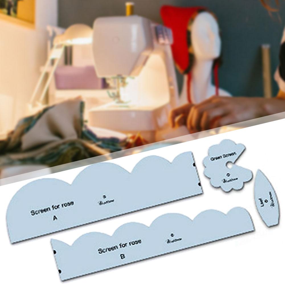 Flower Acrylic Quilting Embroidery Templates Multipurpose Lightweight DIY Craft Tool Household Sewing Supplies