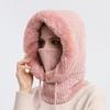 One Piece Hat Mask Neck Strap Integrated Hat Cold Proof Equipment Outdoor Skiing Windproof Hat Thick Plush