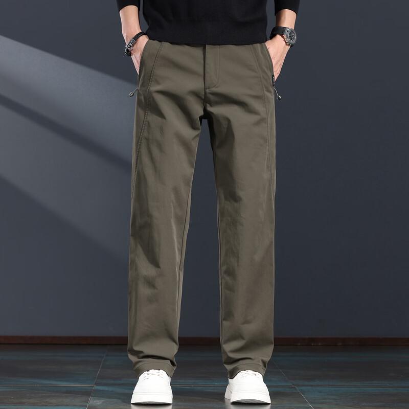 JieLeNuo Men s Water-Repellent Outdoor Straight-Leg Pants 2XL