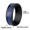 Titanium Steel Dragon Pattern Ring Inlaid 3D Dragon Scales Men Stainless Steel Jewelry