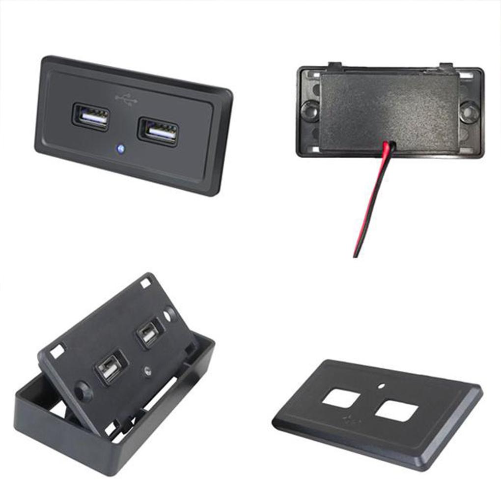 Fast Charging Car USB Charger Dual USB Socket With LED Indicator Socket Car Charger USB Outlet