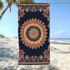Boho Paisley Floral Beach Towel Vintage Botanical Print Soft Absorbent Quick Dry Towel for Seaside Beach Swimming