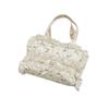 Lace broken flower canvas bag women's new fashion casual commuter tote bag lace edge handbag