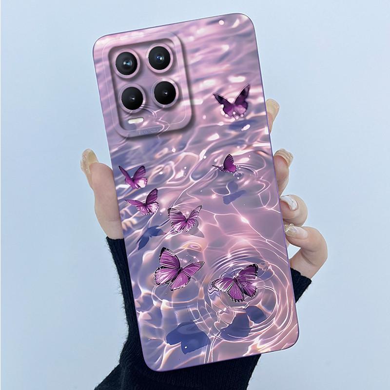 For Realme 8 Pro / Realme 8 4G 5G Phone Case Simplicity Flower Liquid Silicone Cover Realme8 8Pro RMX3085 RMX3081 RMX3241 Fundas