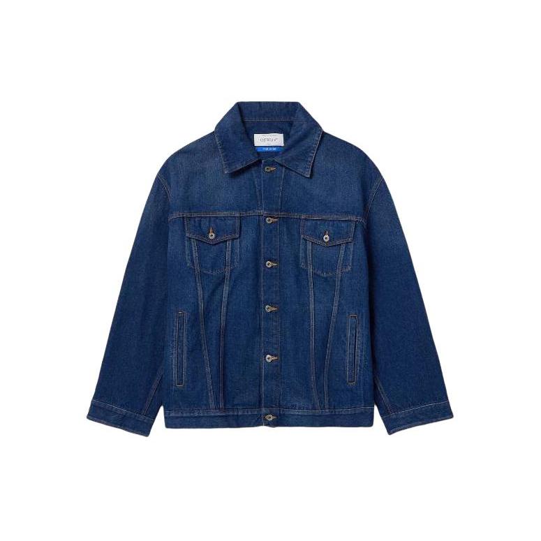 OFF WHITE Jackets & Coats Regular Men's Blue OMYE090C99DEN0024400