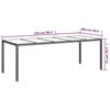 VidaXL Table de jardin blanc 250x100x75 cm résine tressée verre trempé 362556