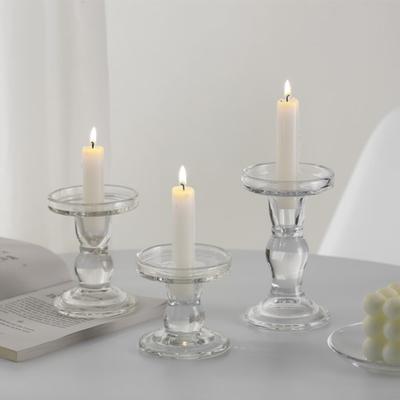 Κηροπήγια Γυάλινα Κηροπήγια Πολυτελές Διαφανές Δίσκος Κηροπηγίων Για Γάμο Πάρτι Ρομαντική Διακόσμηση Κηροπήγια