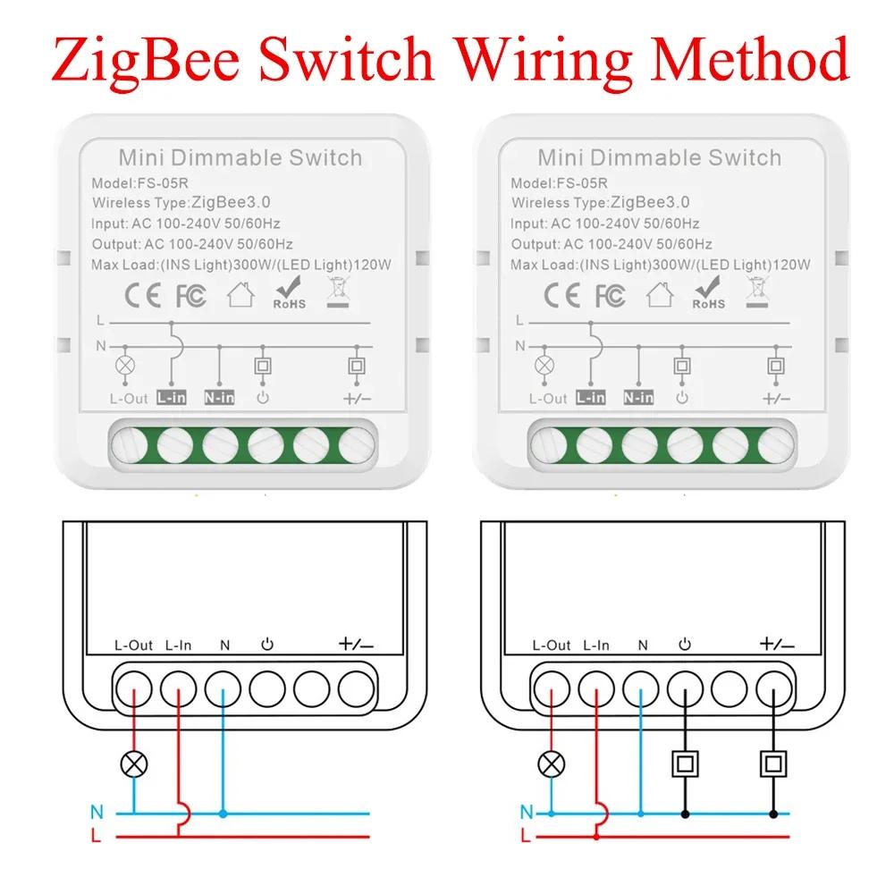 Tuya WiFi ZigBee דימר תאורת LED מתגים חכמים מודול מפסק מנתק דורש חוט אפס שליטה קולית עובד עם Alexa Google Home