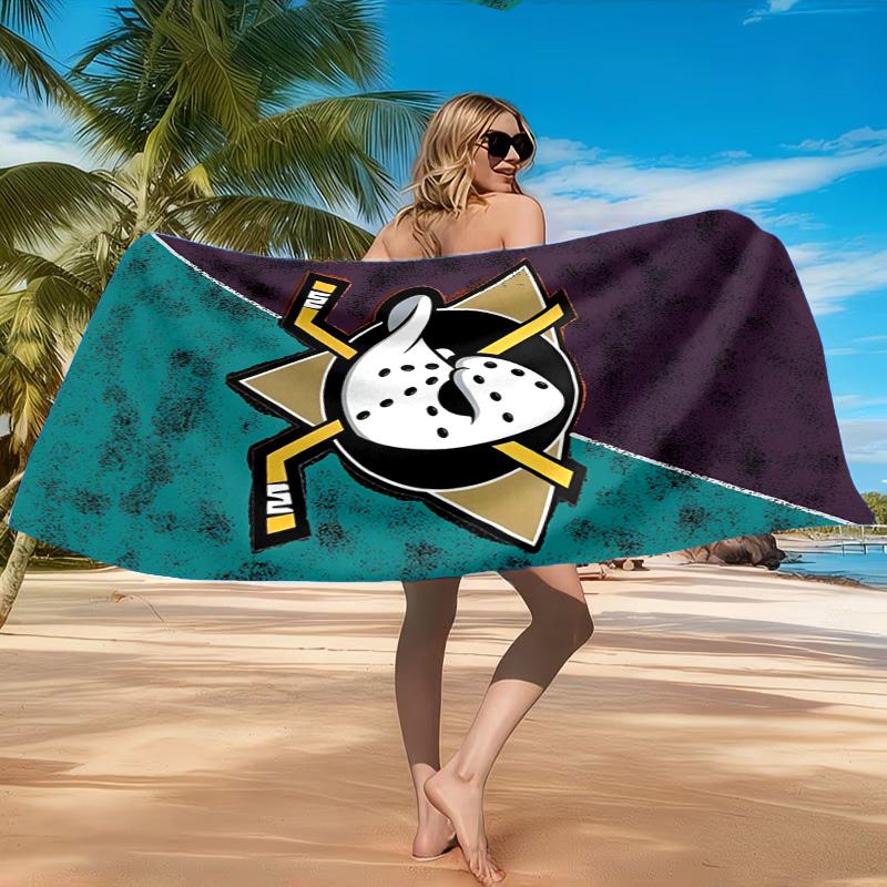 Anaheim Ducks Eishockey Team Strandtuch, Schnelltrocknend, Pflegeleicht, Geeignet für Fitness und Strandurlaub, Sport-Essential