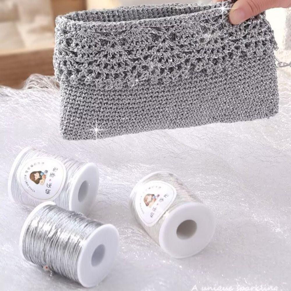 150m Glitter Yarn 1mm Thickness Crochet Yarn Premium Quality Sparkling Yarn  Bags and Hats