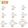 180 Stück Schraubenscheiben, Metall-Flachscheiben-Sortiment, M2 M2.5 M3 M4 M5 M6 M8 M10 M12 Flachring-Dichtungsringe