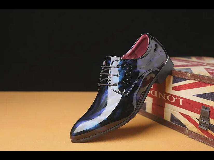 "New Four Seasons Men's Pointed Toe Formal Shoes – Trendy Large Size British Style Men's Shoes"
