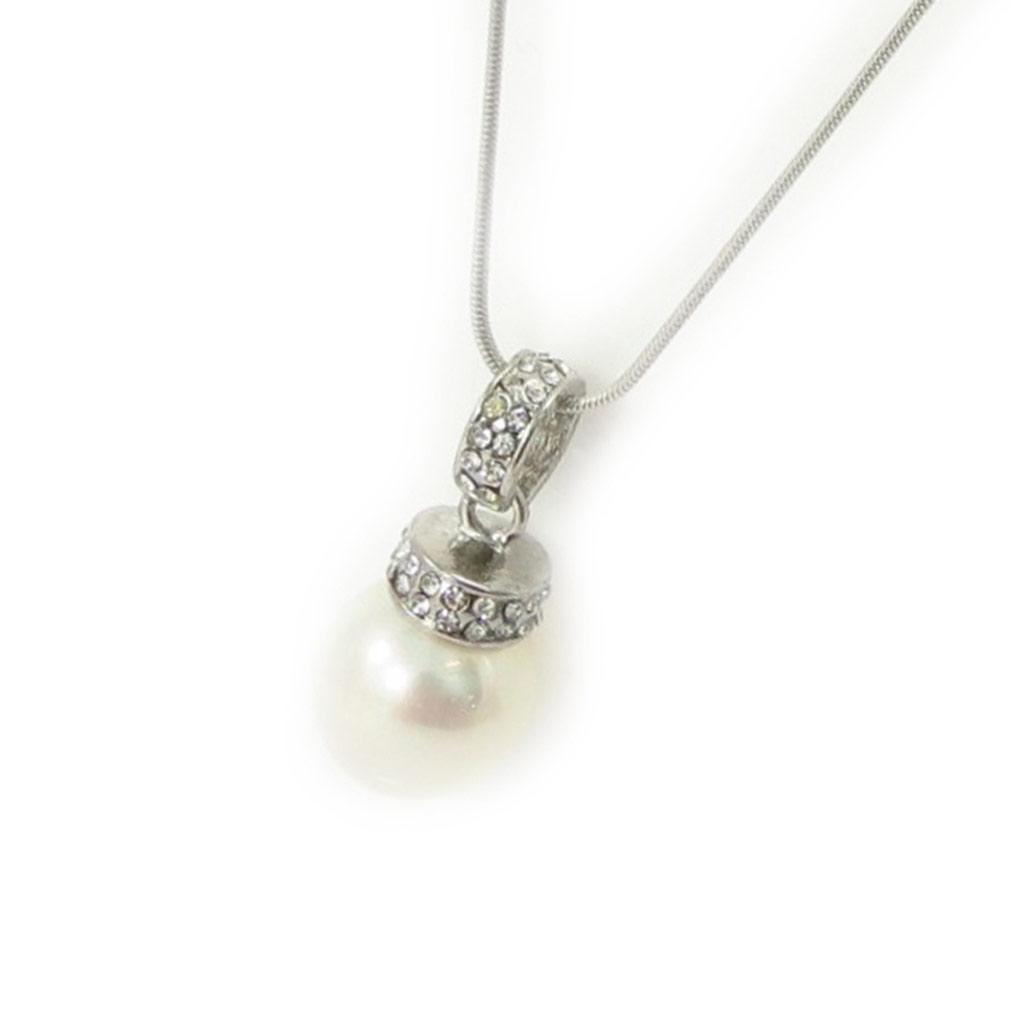 Les Trésors De Lily [K2398] - Pearly White 'Sissi' Necklace