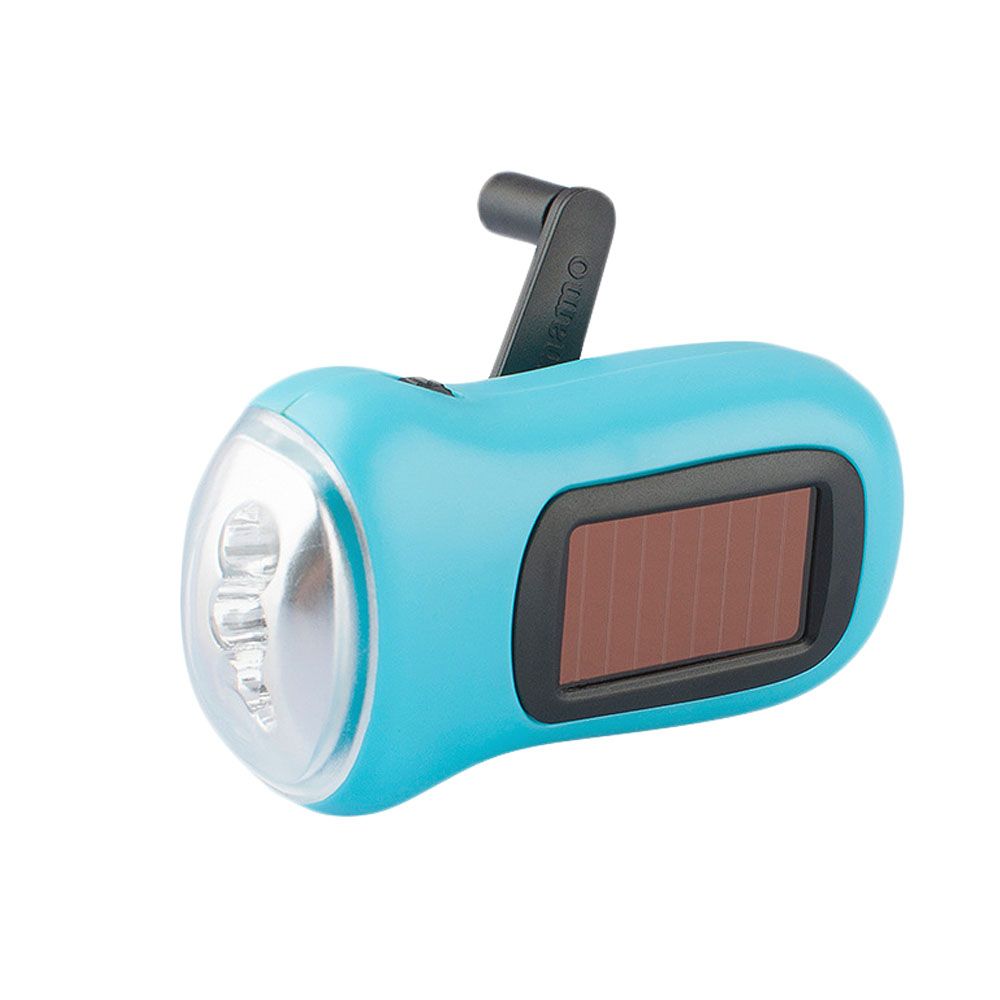 Mobile Super Bright Solar Power LED Torch Hand Crank Flashlight Work Lamp Camping Light