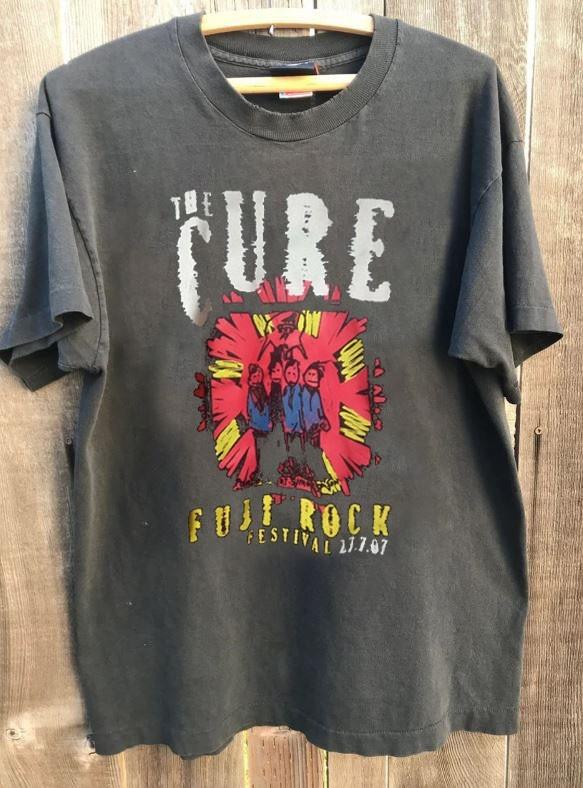 The Cure Band Fuji Rock Band 90s Charcoal Short sleeve Unisex T shirt WA1718 XL