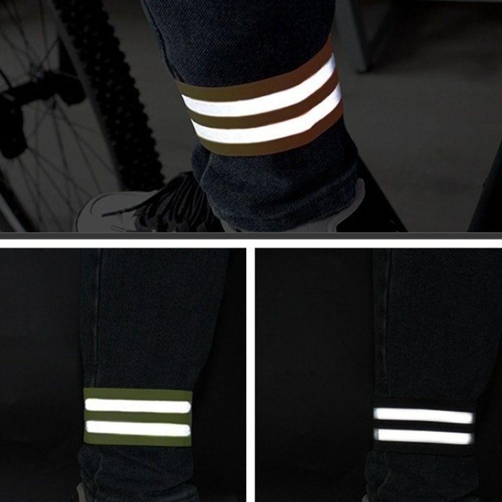 6Pcs Warning Reflective Bands Elastic Wrist Ankle Straps Running Reflective Arm Bands Construction