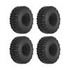 4 Pcs RC Tires Rubber Black Strong Cushioning Remote Control Car Tires with Anti Slip Nuts for Axial SCX24 1 24 RC Car