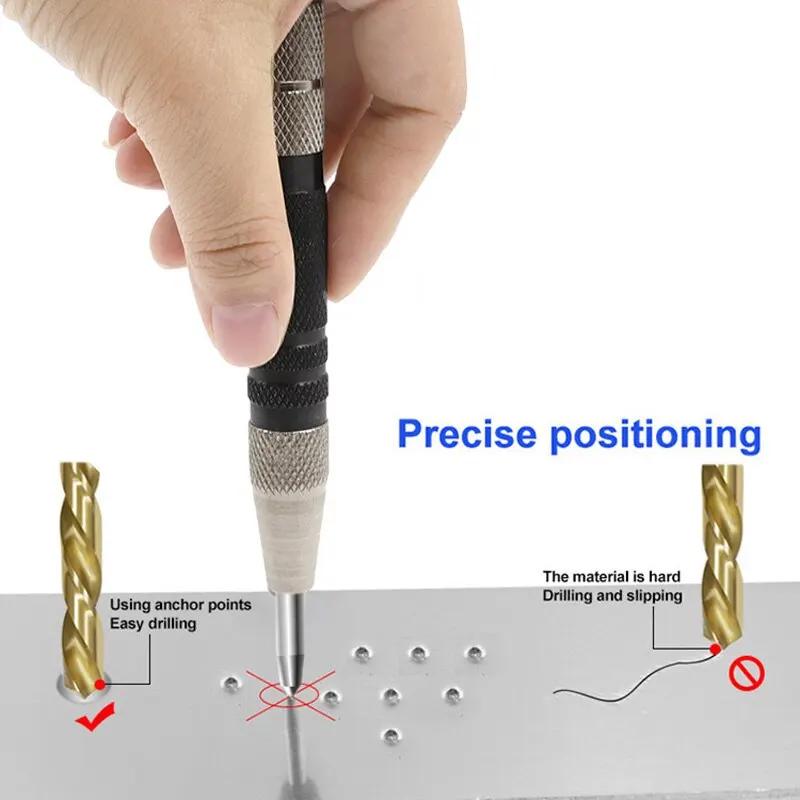 Punch Tool Spring Type Automatic Center Locator Glass Striker Window Breaker Centering